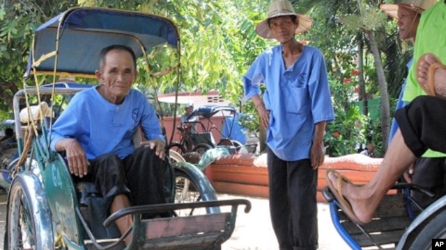 Oum Sok began working as a cyclo driver when he was 18. He says the city has become very expensive over the years, making it much harder to earn a living.