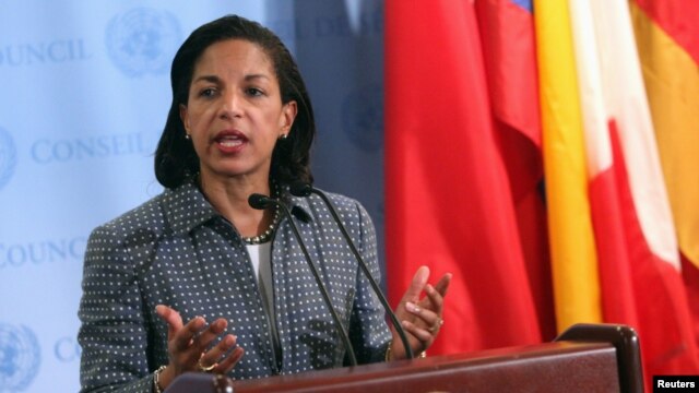 U.S. ambassador to the United Nations Susan Rice speaks (2012 file photo)