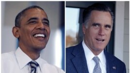 Wagombea wa kiti cha urais Marekani Barack Obama na Mitt Romney.