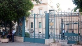 Outside view of the French embassy in Tunis, Tunisia, September 19, 2012.