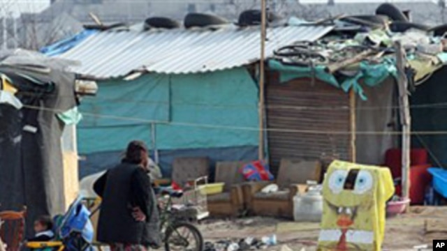 A Roma settlement in Belgrade, April 7, 2011