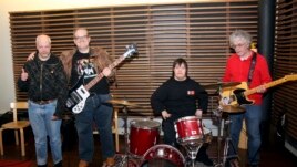 Life is good for senior citizens in Finland. Here, members of the Finnish punk band Pertti Kurikan Nimipaivat, all nearing their 60s, continue to rock on. (FILE PHOTO/March 2015.)