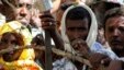 Refugees await help in Sudan.