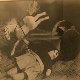 This image, attributed to Frida Kahlo, is called “Mexican Toys.”