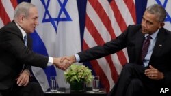 Премьер-министр Израиля Биньямин Нетаньяху и президент США Барак Обама