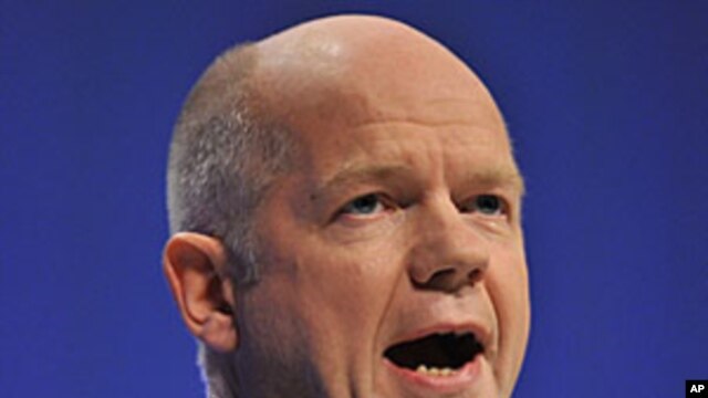 Britain's Foreign Secretary William Hague, October 5, 2011.