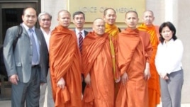 Thach Ngoc Thach, far left, heads an advocacy group for the Khmer minority in Vietnam, known commonly as the Khmer Kampuchea Krom.