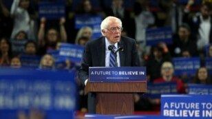 FILE - Democratic presidential candidate, Sen. Bernie Sanders, I-Vt., speaks at a campaign rally in Piscataway, New Jersey, May 8, 2016. The Democratic National Committee announced Monday its platform committee will include five representatives picked by Sanders.