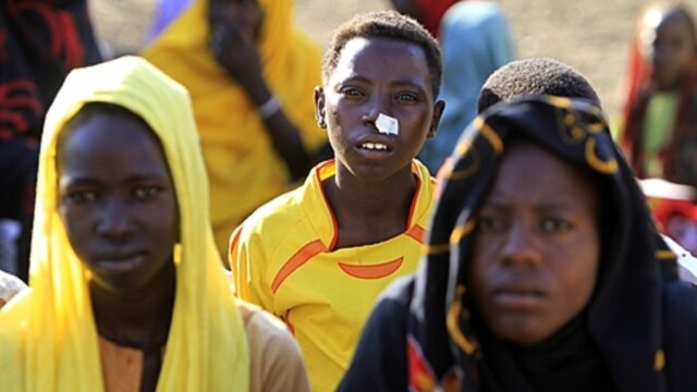 Patients with kala azar, a parasitic infection transmitted through sand fly bites, wait to receive their daily injection of medicine in eastern Sudan