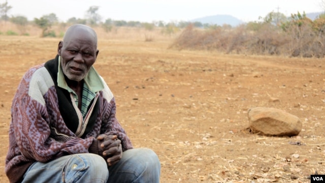 Village headman Kennedy Rusere in Buhera rural district, about 300 kilometers southeast of Harare.  The food situation in his village is desperate. (Photo: VOA / Sebastian Mhofu)