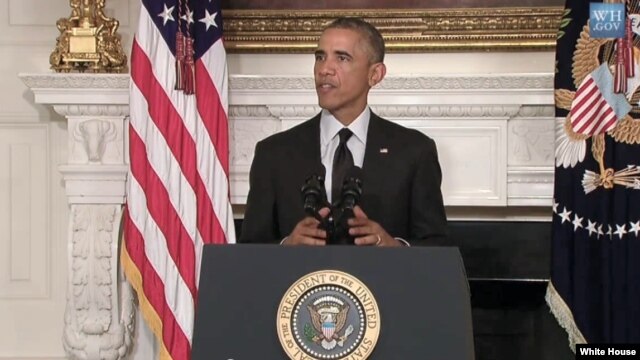 Tổng thống Obama nói rằng những phần tử hiếu chiến ISIL đe dọa người dân ở Iraq, Syria và vùng Trung Đông.
