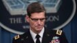 Army Gen. Joseph Votel, Commander of U.S. Central Command, briefs reporters on the release of the investigation into the U.S. airstrike on the Doctors With Borders trauma center in Kunduz, Afghanistan, April 29, 2016, at the Pentagon. 