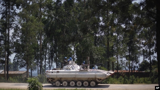 Un blindé de la MONUSCO à Rutshuru