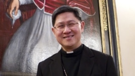 This February 9, 2012, photo shows Archbishop of Manila, Philippines, Luis Antonio Tagle, one of the six new cardinals named by Pope Benedict XVI that will be elevated at a consistory at the Vatican. 