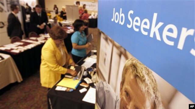 A job recruitment event near Pittsburgh, Pennsylvania in July.