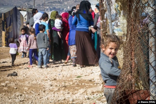 Lebanon's Bekaa Valley is home to an estimated 371,000 refugees. There are a total of 1.1m refugees registered in Lebanon, but the actual number is thought to be considerably higher.