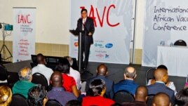University of Cape Town Professor Gregory Hussey speaking at the first International African Vaccinology Conference, November 2012