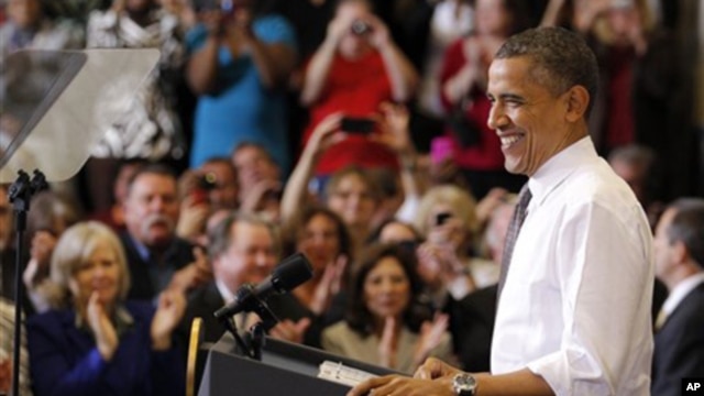 President Obama campaigning in Ohio