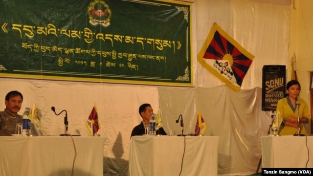 Panel speakers on Tibetan Women Association's 28th anniversary 