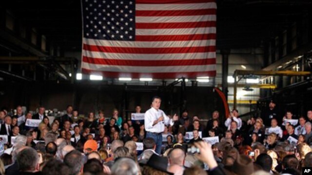 Republican presidential candidate, former Massachusetts Gov. Mitt Romney, speaks at a campaign rally in Colorado Springs, Colorado, February 4, 2012