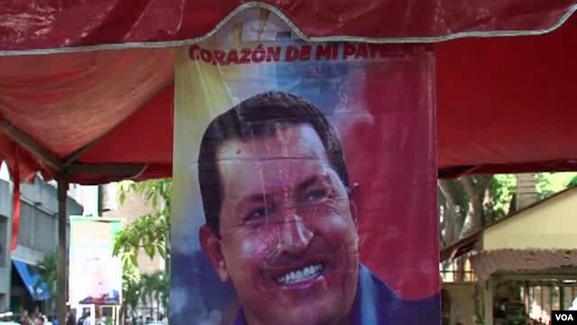 A Chavez electoral poster in Caracas