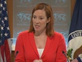 美国国务院发言人莎琪(美国之音视频截图)