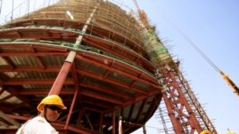 A Chinese engineer supervises at a construction site in Sudan's capital Khartoum (2012 photo)