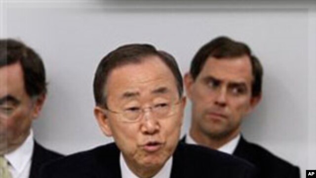 United Nations Secretary General Ban Ki-moon addresses a meeting at United Nations headquarters, October 20, 2011 (file photo).