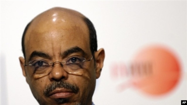 Ethiopian Prime Minister Meles Zenawi 16 Dec 2009 (file photo)