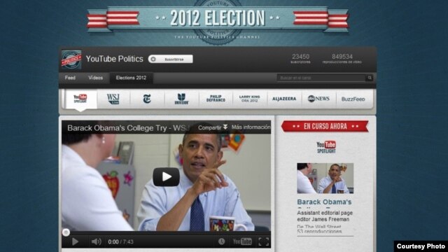 A través de ‘Elections hub’, el canal de YouTube para cubrir las elecciones presidenciales en EE.UU. se podrá ver la jornada electoral del próximo 6 de noviembre. [Foto: impresión de Pantalla de YouTube]