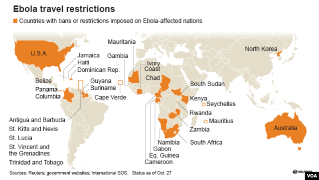 Ebola travel restrictions