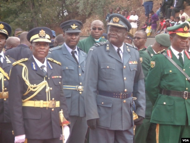 Zimbabwe's service chiefs at the National Heroes Acre on Tuesday, July 19, 2016.