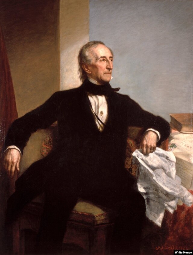 Official White House portriat of John Tyler by George P. A. Healy