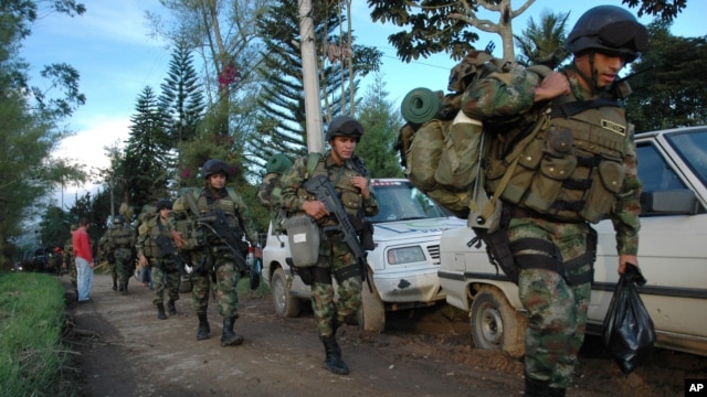 Las Fuerzas Militares continuarán las operaciones contra el terrorismo y el narcotráfico en las zonas de influencia de las FARC.