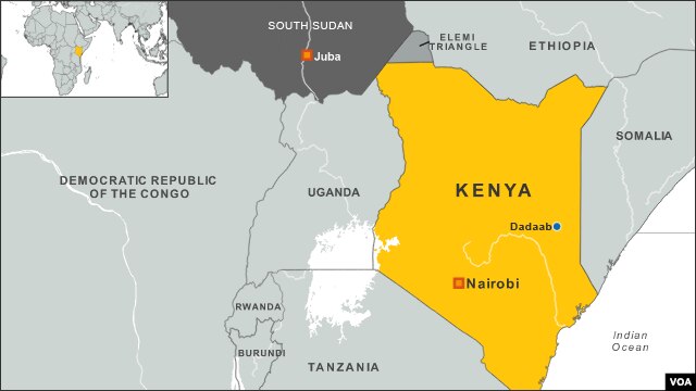 Dadaab, Kenya map