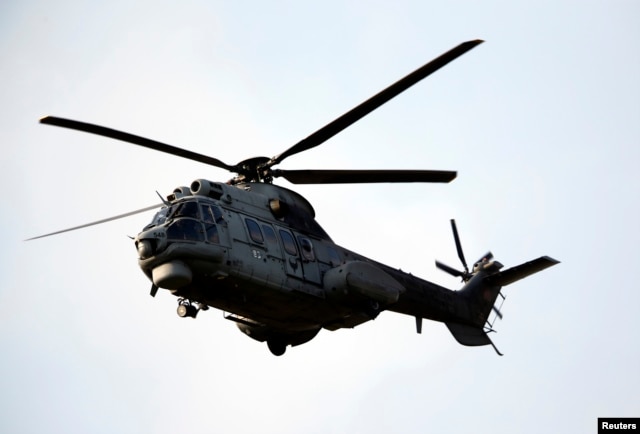 A Turkish Air Force AS-532AL Cougar helicopter takes off from Incirlik airbase in the southern city of Adana, Turkey, July 27, 2015.