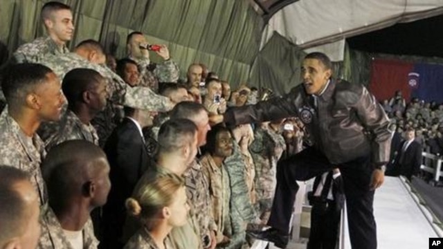 President Barack Obama visit US troops in Afghanistan earlier this year