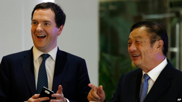 Bộ trưởng Tài chính Anh George Osborne tại Trung Quốc, ngày 16/10/2013.