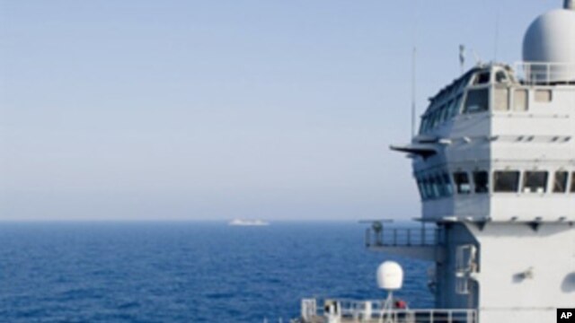 Handout photo provided by Ecpad shows a Gazelle attack helicopter on the deck of the French helicopter carrier "Tonnerre", on June 4, 2011, off the Libyan coast