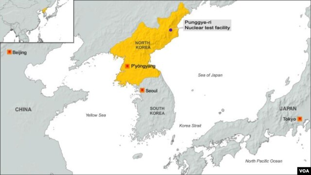 Ðịa điểm thử hạt nhân Punggye-ri ở Bắc Triều Tiên.