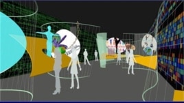 This undated handout image provided by the Smithsonian shows an artist’s depiction of the first major exhibit being developed at the Smithsonian’s National Museum of Natural History to explore the human genome.
