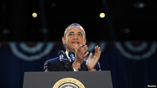 Tổng thống Obama phát biểu trước các ủng hộ viên sau khi tái đắc cử nhiệm kỳ 2.