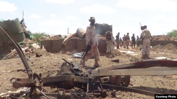 Scene of al-Shabab attack in Beledweyne, Oct. 25, Somalia 2016. (Photo: Courtesy Mohamed Osman Makaran)