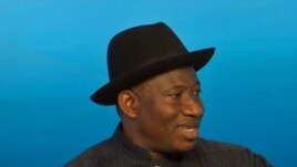 Nigerian President Goodluck Jonathan at 2013 World Economic Forum Annual Meeting. (Credit: WEC)