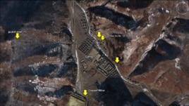 OneFreeKorea says this Google Earth screenshot shows the No. 12 Reeducation Camp at “Chongo-ri” or “Jeongeo-ri” in North Hamgyong Province, North Korea. (Image: Google Earth and Digital Globe, via OneFreeKorea)