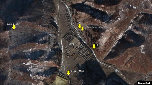 Foto satelit Google menunjukkan lokasi-lokasi di Korea Utara di mana diduga merupakan kamp-kamp tahanan politik. Diperkirakan 200 ribu orang ditahan di kamp-kamp ini (foto: dok).