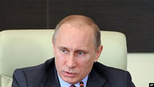 Russian Prime Minister Vladimir Putin speaks during a meeting in Moscow, January 26, 2012.