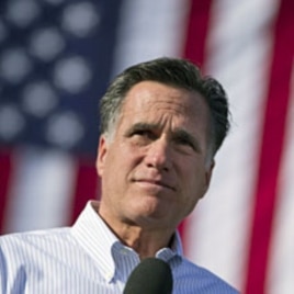 Republican presidential candidate, former Massachusetts Gov. Mitt Romney speaks during a campaign stop at William Jewell College, Liberty, Missouri, March 13, 2012