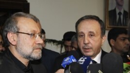 Serokê Parlemana Îranê, Alî Laricanî û hevtayê wî yê Sûrî Cîhad El Laham