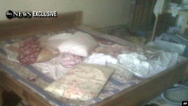 This picture, obtained from ABC News shows the interior bedroom in the mansion where Osama Bin Laden was killed May 2, 2011